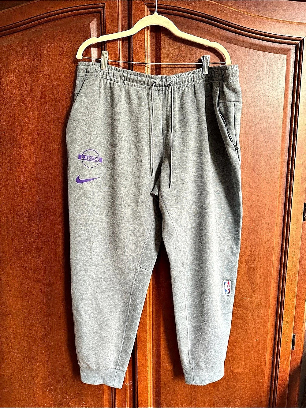 Nike Los Angeles Lakers Dri-FIT Showtime Pants Gray & Purple XL